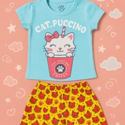 Conjunto Infantil Feminino Gatinho