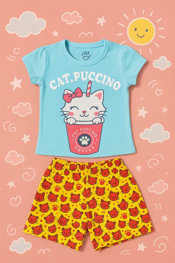 Conjunto Infantil Feminino Gatinho